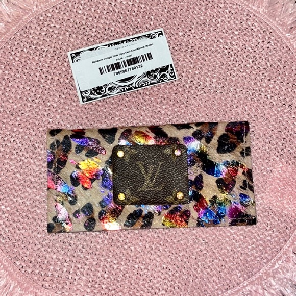 Keep It Gypsy Handbags - Keep it Gypsy Rainbow Jungle Upcycled Checkbook Holder